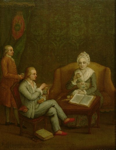 Adriana Giustinian Barbarigo e suo figlio Gerolamo Ascanio, c.1776-79 da Pietro Longhi